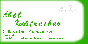 abel kuhtreiber business card